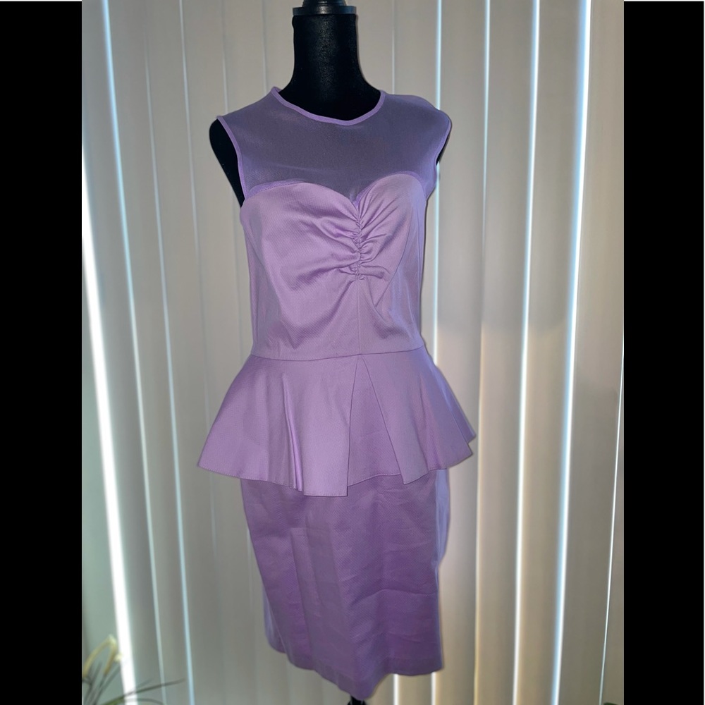 Peplum mesh dress